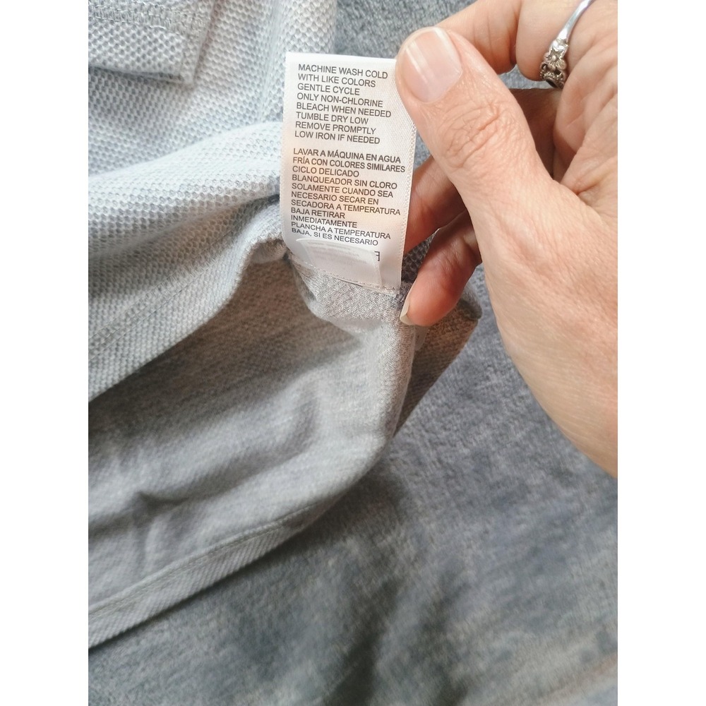 Tommy Bahama Shirt Mens XL Gray Thermal Long Sleeve Crew Neck Logo Knit Casual - Picture 5 of 9